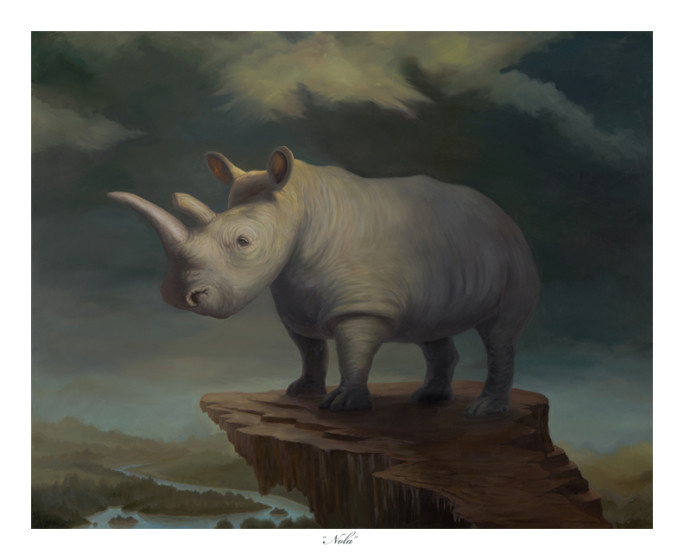 "Nola" - Northern White Rhino - Print