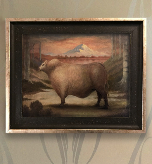Big Cow - Oil Study - SOLD