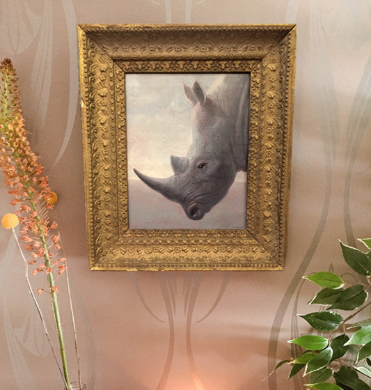 Rhino - Oil Painting - SOLD
