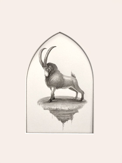 Ibex - Watercolor - SOLD