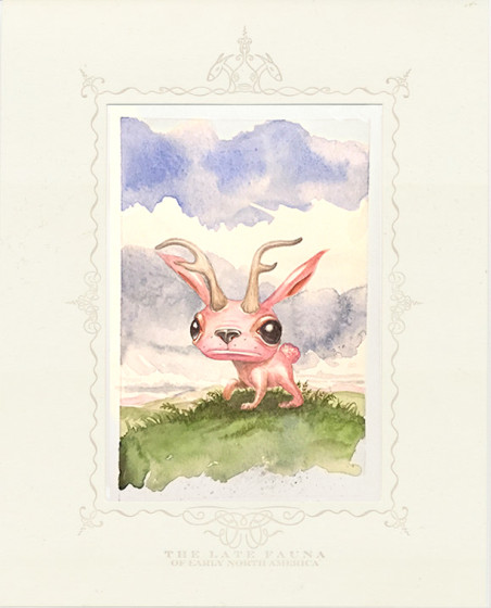 Jackalope - Watercolor -SOLD