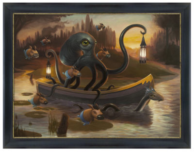 Twilight Barge - Oil Painting - SOLD